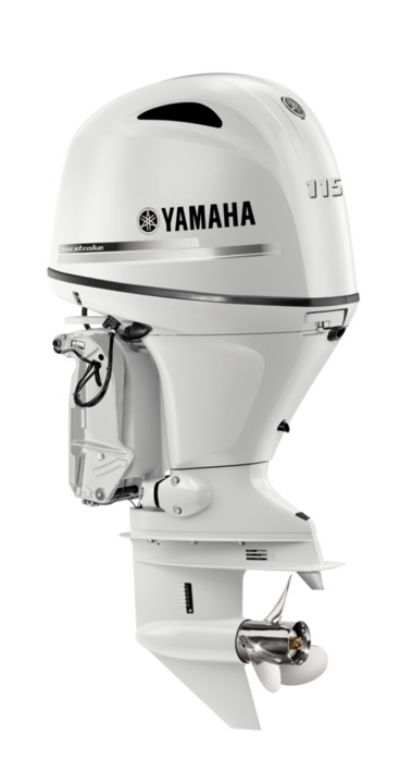 F115LB2 - White Yamaha High Horsepower Four Stroke 115 HP Long Shaft
